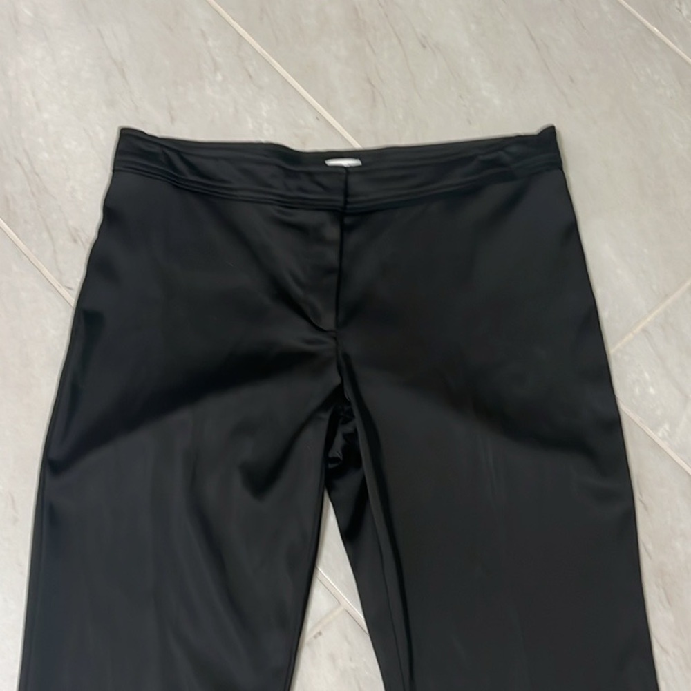 Cach’e, Black SATIN FLARED TROUSERS, Excellent Condition, Size 10 Long - Picture 9 of 12